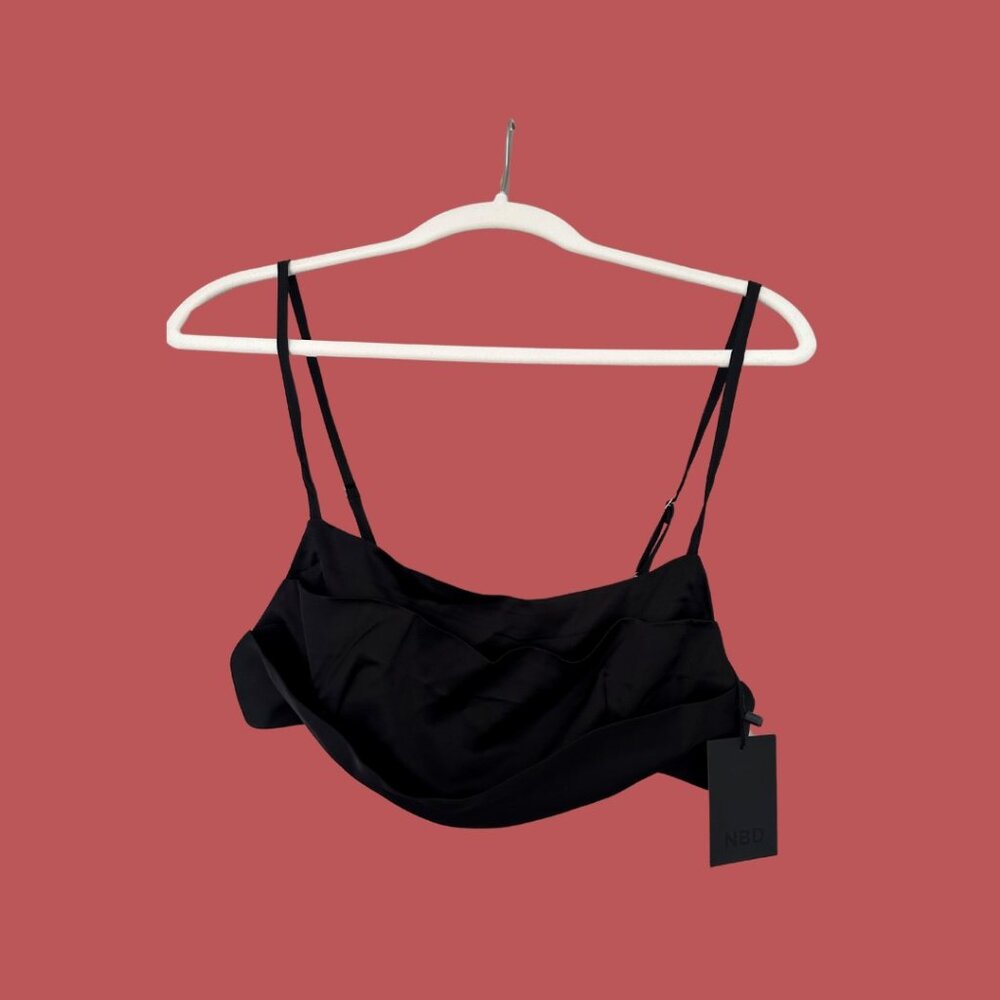 Black NBD silk bra top